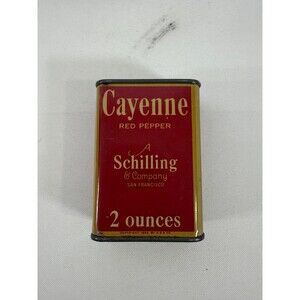 Vintage Schilling 2oz Cayenne Red Pepper Tin